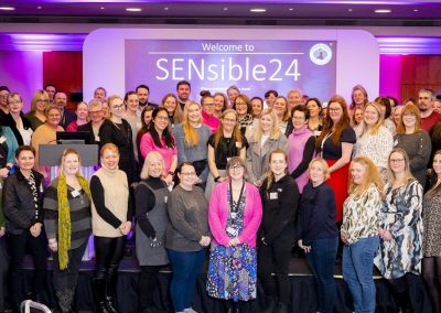 SENsible24 SENCO Conference Group photo on the stage.